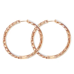 14K White Gold Large Diamond Hoop Earrings 3.5ct Inside Out Pave Setting -Outlet Radiant Bijou Store jewelry 14k gold large diamond hoop earrings 35ct inside out pave setting backro