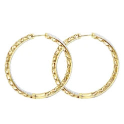 14K White Gold Large Diamond Hoop Earrings 3.5ct Inside Out Pave Setting -Outlet Radiant Bijou Store jewelry 14k gold large diamond hoop earrings 35ct inside out pave setting backye