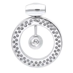 14K White Gold Large Round Shape Diamond Circle Pendant For Women 5.25CT Luxurman -Outlet Radiant Bijou Store jewelry 14k gold large round shape diamond circle pendant for women 525ct luxurman backwh