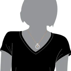 14K White Gold Large Round Shape Diamond Circle Pendant For Women 5.25CT Luxurman -Outlet Radiant Bijou Store jewelry 14k gold large round shape diamond circle pendant for women 525ct luxurman bodro