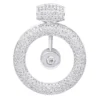 14K White Gold Large Round Shape Diamond Circle Pendant For Women 5.25CT Luxurman -Outlet Radiant Bijou Store jewelry 14k gold large round shape diamond circle pendant for women 525ct luxurman mainwh