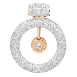 14K White Gold Large Round Shape Diamond Circle Pendant For Women 5.25CT Luxurman -Outlet Radiant Bijou Store jewelry 14k gold large round shape diamond circle pendant for women 525ct luxurman ro