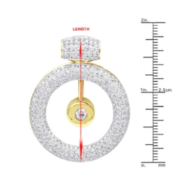 14K White Gold Large Round Shape Diamond Circle Pendant For Women 5.25CT Luxurman -Outlet Radiant Bijou Store jewelry 14k gold large round shape diamond circle pendant for women 525ct luxurman rulerye