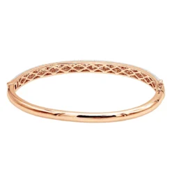 14K White Gold Pave Diamond Bangle Bracelet For Women 4.75ct By LUXURMAN -Outlet Radiant Bijou Store jewelry 14k gold pave diamond bangle bracelet for women 475ct by luxurman backro