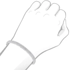 14K White Gold Pave Diamond Bangle Bracelet For Women 4.75ct By LUXURMAN -Outlet Radiant Bijou Store jewelry 14k gold pave diamond bangle bracelet for women 475ct by luxurman bodwh
