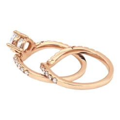 1.6 Carat Diamond 18K White Gold Designer Bridal/Engagement Ring Set -Outlet Radiant Bijou Store jewelry 16 carat diamond engagement ring set in 18k gold designer bridal rings backro