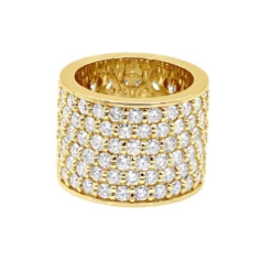 16mm Wide Diamond Eternity Band Unique 18K White Gold Ladies Anniversary Ring 7 Carats -Outlet Radiant Bijou Store jewelry 16mm wide diamond eternity band unique 18k gold ladies anniversary ring 7 carats 000956 backye 1