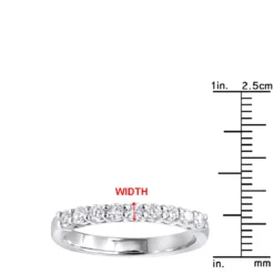 18K White Gold G VS Diamond Band For Women LUXURMAN 9 Stone Anniversary Ring -Outlet Radiant Bijou Store jewelry 18k gold g vs diamond band for women luxurman 9 stone anniversary ring rulerwh