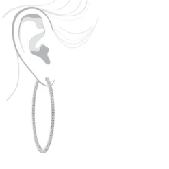 2.5 Inch Inside Out Diamond Hoop Earrings For Women 5 Carat VS Diamonds 14K Yellow Gold -Outlet Radiant Bijou Store jewelry 25 inch inside out diamond hoop earrings for women 5 carat vs diamonds 14k gold 001285 bodwh