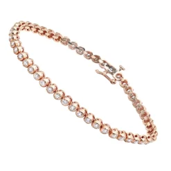 3 Carat Modern Bezel Set Round Cut Diamond Tennis Bracelet 14K Yellow Gold -Outlet Radiant Bijou Store jewelry 3 carat modern bezel set round cut diamond tennis bracelet in 14k gold ro