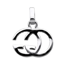 Affordable Blue Diamonds & Pink Sapphires Ladies Initials Pendant 0.4ct 14K White Gold -Outlet Radiant Bijou Store jewelry affordable blue diamonds pink sapphires ladies initials pendant 04ct 14k gold 001277 backwh