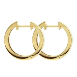 Classy Small 1/2 Inch Diamond Hoop Earrings 14K Yellow Gold Huggies Round Diamonds -Outlet Radiant Bijou Store jewelry classy small 12 inch diamond hoop earrings 14k gold huggies round diamonds backye