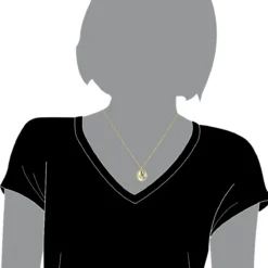 Engravable 14K Yellow Gold Diamond Circle Pendant For Women 1 Carat Medallion -Outlet Radiant Bijou Store jewelry engravable 14k gold diamond circle pendant for women 1 carat medallion bodye 1