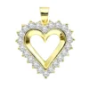 Large 14K Yellow Gold Open Heart Diamond Pendant For Women 2.75ct VS Diamonds 2 Large 14K Yellow Gold Open Heart Diamond Pendant For Women 2.75ct VS Diamonds -Outlet Radiant Bijou Store jewelry large 14k gold open heart diamond pendant for women 275ct vs diamonds mainye