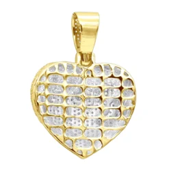 14K Yellow Gold Iced Out Dripping Heart Diamond Pendant For Women 1.3ct -Outlet Radiant Bijou Store jewelry real 14k gold iced out dripping heart diamond pendant for women 13ct backye