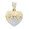 14K Yellow Gold Iced Out Dripping Heart Diamond Pendant For Women 1.3ct 1 14K Yellow Gold Iced Out Dripping Heart Diamond Pendant For Women 1.3ct -Outlet Radiant Bijou Store jewelry real 14k gold iced out dripping heart diamond pendant for women 13ct mainye
