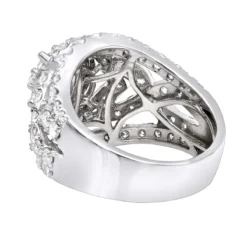 14K White Gold Cluster Diamond Right Hand Ring For Women 4CT By Luxurman -Outlet Radiant Bijou Store jewelry right hand rings 14k gold cluster diamond ring for women 4ct by luxurman backwh