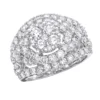 14K White Gold Cluster Diamond Right Hand Ring For Women 4CT By Luxurman -Outlet Radiant Bijou Store jewelry right hand rings 14k gold cluster diamond ring for women 4ct by luxurman mainwh
