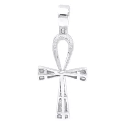 Small Egyptian Ankh Diamond Cross Pendant 14K White Gold Symbol Of Life 0.2ct -Outlet Radiant Bijou Store jewelry small egyptian ankh diamond cross pendant in 14k gold symbol of life 02ct backwh