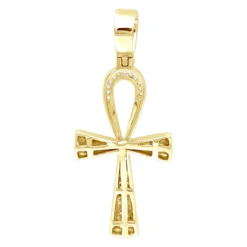 Small Egyptian Ankh Diamond Cross Pendant 14K White Gold Symbol Of Life 0.2ct -Outlet Radiant Bijou Store jewelry small egyptian ankh diamond cross pendant in 14k gold symbol of life 02ct backye