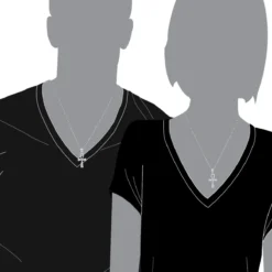 Small Egyptian Ankh Diamond Cross Pendant 14K White Gold Symbol Of Life 0.2ct -Outlet Radiant Bijou Store jewelry small egyptian ankh diamond cross pendant in 14k gold symbol of life 02ct bodwh