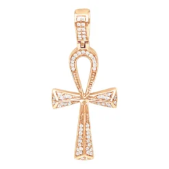 Small Egyptian Ankh Diamond Cross Pendant 14K White Gold Symbol Of Life 0.2ct -Outlet Radiant Bijou Store jewelry small egyptian ankh diamond cross pendant in 14k gold symbol of life 02ct ro
