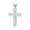 Small Ladies VS Princess Cut Diamond Cross Pendant In Platinum 1.5CT -Outlet Radiant Bijou Store jewelry small ladies vs princess cut diamond cross pendant in platinum 15ct mainwh