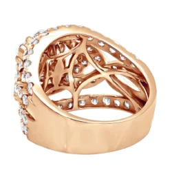 Unique 14K White Gold Oversized 4 Carat Diamond Engagement Ring Cluster Setting -Outlet Radiant Bijou Store jewelry unique 14k gold oversized 4 carat diamond engagement ring cluster setting backro