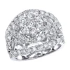 Unique 14K White Gold Oversized 4 Carat Diamond Engagement Ring Cluster Setting -Outlet Radiant Bijou Store jewelry unique 14k gold oversized 4 carat diamond engagement ring cluster setting mainwh
