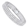 Unique 18K White Gold Round & Baguette Diamond Tennis Bracelet For Men & Women -Outlet Radiant Bijou Store jewelry unique 18k gold round baguette diamond tennis bracelet for men women mainwh
