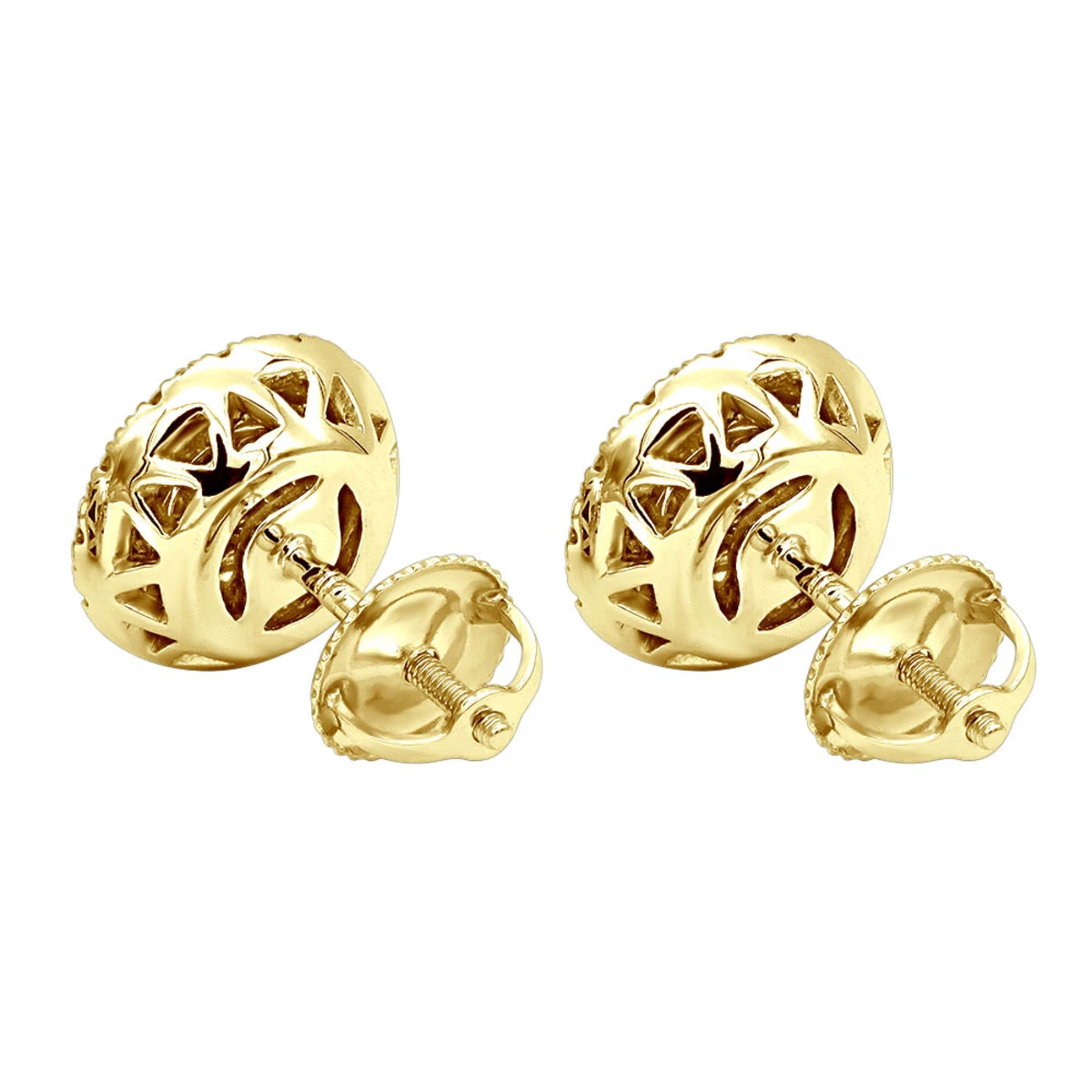 Unique 14K White Gold Large Diamond Stud Earrings Clusters 2 Carat Halo Look 7 Unique 14K White Gold Large Diamond Stud Earrings Clusters 2 Carat Halo Look - Image 5