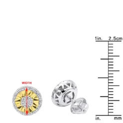 Unique 14K White Gold Large Diamond Stud Earrings Clusters 2 Carat Halo Look 23 Unique 14K White Gold Large Diamond Stud Earrings Clusters 2 Carat Halo Look -Outlet Radiant Bijou Store jewelry unique real 14k gold large diamond stud earrings clusters 2 carat halo look rulerwh