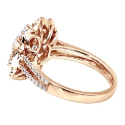 Vintage 18K White Gold Flower Cluster Diamond Ring For Women 1.25ct By Luxurman -Outlet Radiant Bijou Store jewelry vintage 18k gold flower cluster diamond ring for women 125ct by luxurman backro