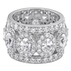 VVS Diamond Eternity Band Platinum Designer Diamond Ring For Women 10 Carats -Outlet Radiant Bijou Store jewelry vvs diamond eternity band platinum designer diamond ring for women 10 carats back