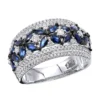 Women's Designer Cocktail Ring 2.2Ct Diamond And Sapphire Band 14K White Gold 1 Women's Designer Cocktail Ring 2.2Ct Diamond And Sapphire Band 14K White Gold -Outlet Radiant Bijou Store jewelry womens designer cocktail ring 22ct diamond and sapphire band 14k gold mainwh