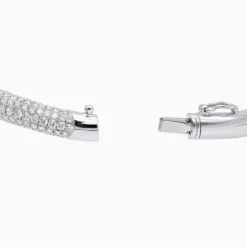 Women's Diamond Snakes Bangle Bracelet 18K White Gold By Joe Rodeo 6.44Ct -Outlet Radiant Bijou Store jewelry womens diamond snakes bangle bracelet 18k gold by joe rodeo 644ct backwh