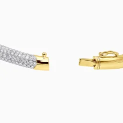 Women's Diamond Snakes Bangle Bracelet 18K White Gold By Joe Rodeo 6.44Ct -Outlet Radiant Bijou Store jewelry womens diamond snakes bangle bracelet 18k gold by joe rodeo 644ct backye