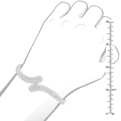 Women's Diamond Snakes Bangle Bracelet 18K White Gold By Joe Rodeo 6.44Ct -Outlet Radiant Bijou Store jewelry womens diamond snakes bangle bracelet 18k gold by joe rodeo 644ct bodwh