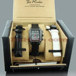 Joe Rodeo Madison Diamond Watch 1.50ct Black Steel -Outlet Radiant Bijou Store joe rodeo madison diamond watch 150ct black steel p 46563box