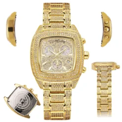 JOE RODEO Yellow Chelsea Iced Out Watch 13ct -Outlet Radiant Bijou Store joe rodeo watches chelsea iced out watch 13ct p 38749 main2