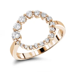 14K White Gold Journey Diamond Circle Ring 0.80ct -Outlet Radiant Bijou Store journey jewelry 14k journey diamond circle ring 080ct p 6324 ro