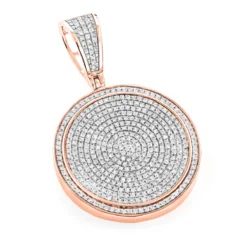 Ladies 10K White Gold Diamond Iced Out Medallion Pendant 1 Carat -Outlet Radiant Bijou Store ladies 10k gold diamond iced out medallion pendant 116ct ro
