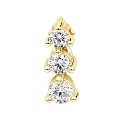 Ladies 3 Stone Diamond Pendant 14K White Gold Journey G VS Diamonds 0.45ct -Outlet Radiant Bijou Store ladies 3 stone diamond pendant in 14k gold journey g vs diamonds 045ct 001273 ye