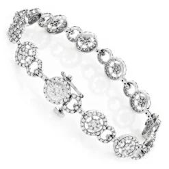 Ladies 14K White Gold Diamond Circle Bracelet 4.83 10 Ladies 14K White Gold Diamond Circle Bracelet 4.83 -Outlet Radiant Bijou Store ladies bracelets 14k gold diamond circle bracelet 483 p 6487 backwh