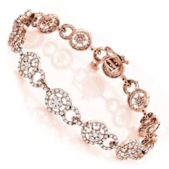 Ladies 14K White Gold Diamond Circle Bracelet 4.83 9 Ladies 14K White Gold Diamond Circle Bracelet 4.83 -Outlet Radiant Bijou Store ladies bracelets 14k gold diamond circle bracelet 483 p 6487 ro