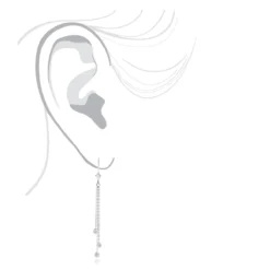 Ladies Chandelier Earrings With Diamonds By The Yard 0.6ct 14K White Gold -Outlet Radiant Bijou Store ladies chandelier earrings with diamonds by the yard 06ct 14k gold bodwh