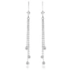 Ladies Chandelier Earrings With Diamonds By The Yard 0.6ct 14K White Gold -Outlet Radiant Bijou Store ladies chandelier earrings with diamonds by the yard 06ct 14k gold mainwh