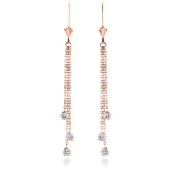 Ladies Chandelier Earrings With Diamonds By The Yard 0.6ct 14K White Gold -Outlet Radiant Bijou Store ladies chandelier earrings with diamonds by the yard 06ct 14k gold ro