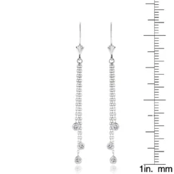 Ladies Chandelier Earrings With Diamonds By The Yard 0.6ct 14K White Gold -Outlet Radiant Bijou Store ladies chandelier earrings with diamonds by the yard 06ct 14k gold rulerwh