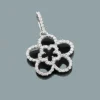 Ladies Cutout Diamond Flower Pendant 0.26ct 14K White Gold -Outlet Radiant Bijou Store ladies cutout diamond flower pendant 026ct 14k gold 1